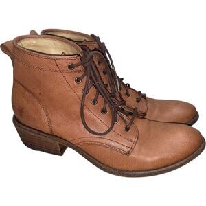 Frye CARSON Brown Leather Lace Up Boots    Size: 7B